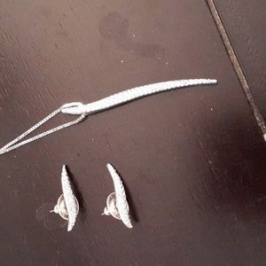 Swarovski necklace and earrings